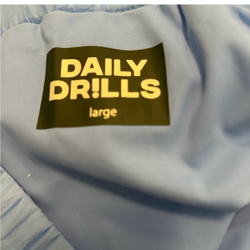 Daily Drills Sky Blue Drawstring Shorts - Picture 3 of 3